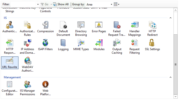 An image of IIS Manager
